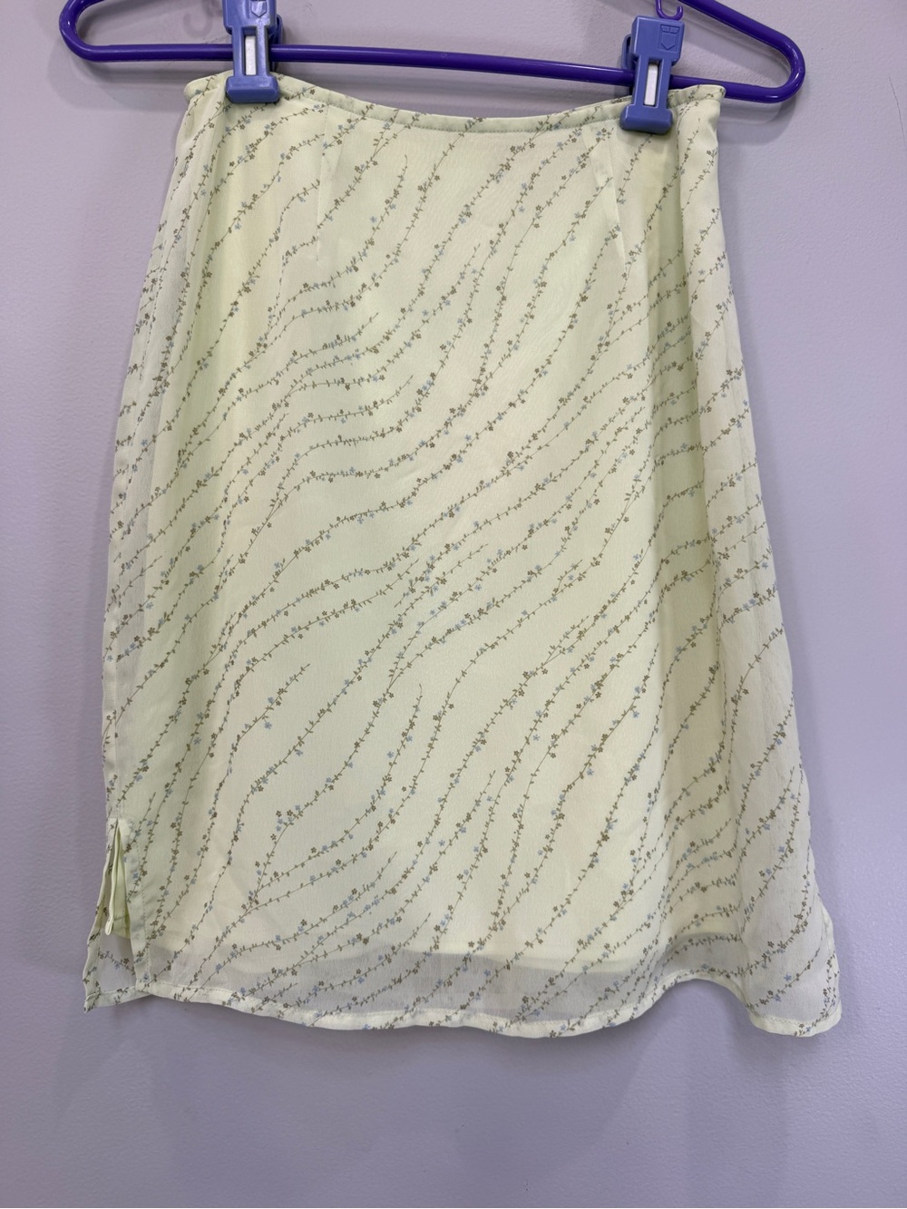 Express Light green  Printed A-Line Skirt